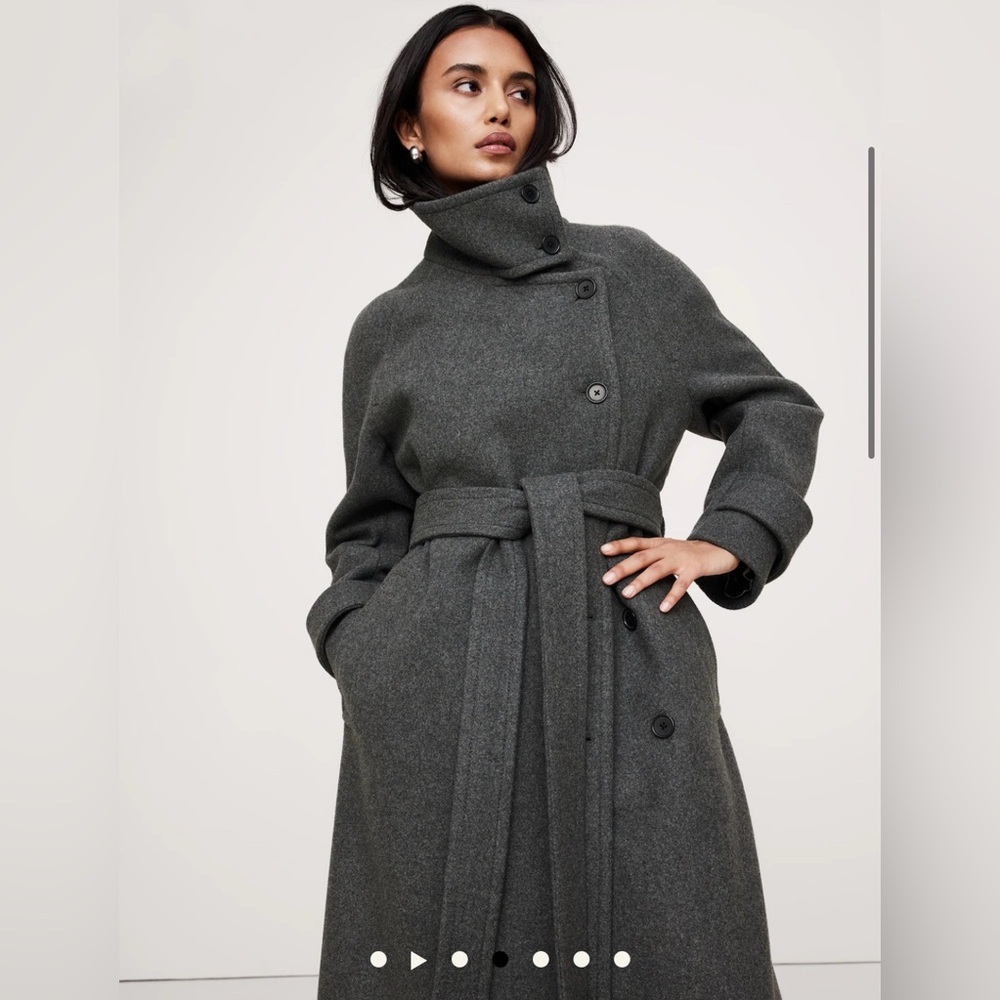 Banana Republic Gray Trench Coat